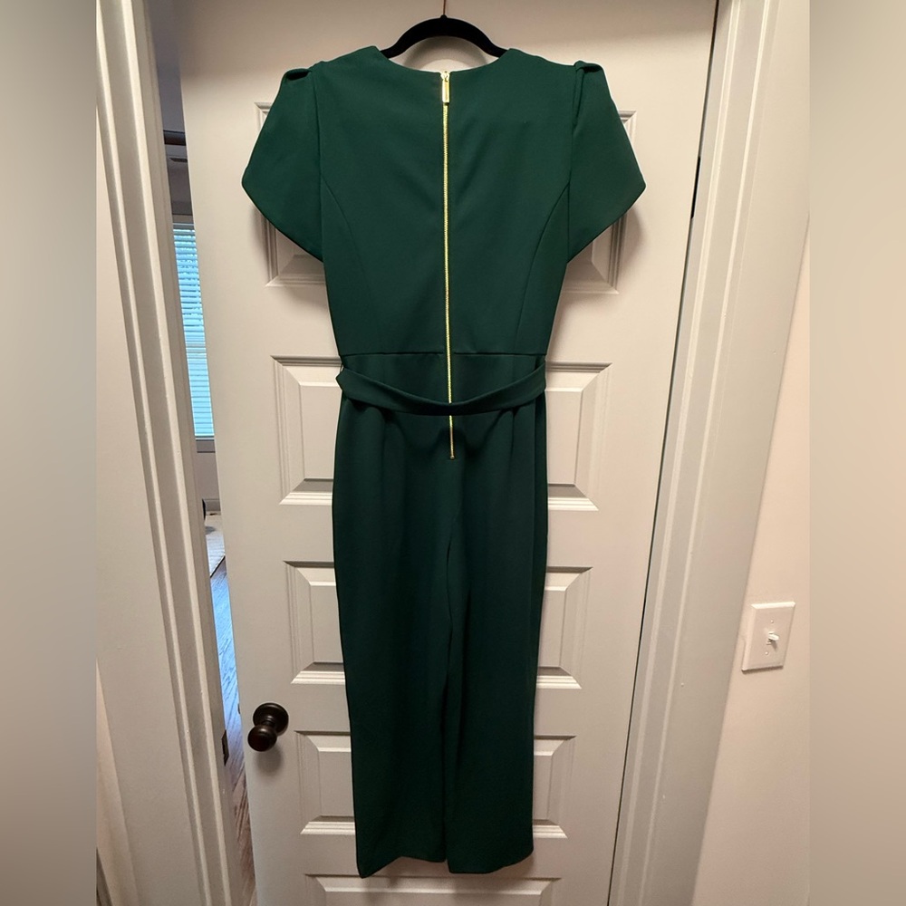 Calvin Klein Dark Green Women's Short Sleeve Jumpsuit - Picture 2 of 6